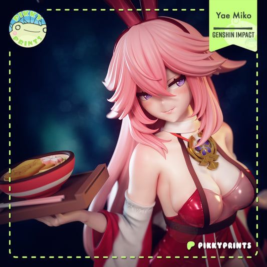 Pikky Prints Bunny Yae Miko - Genshin Impact