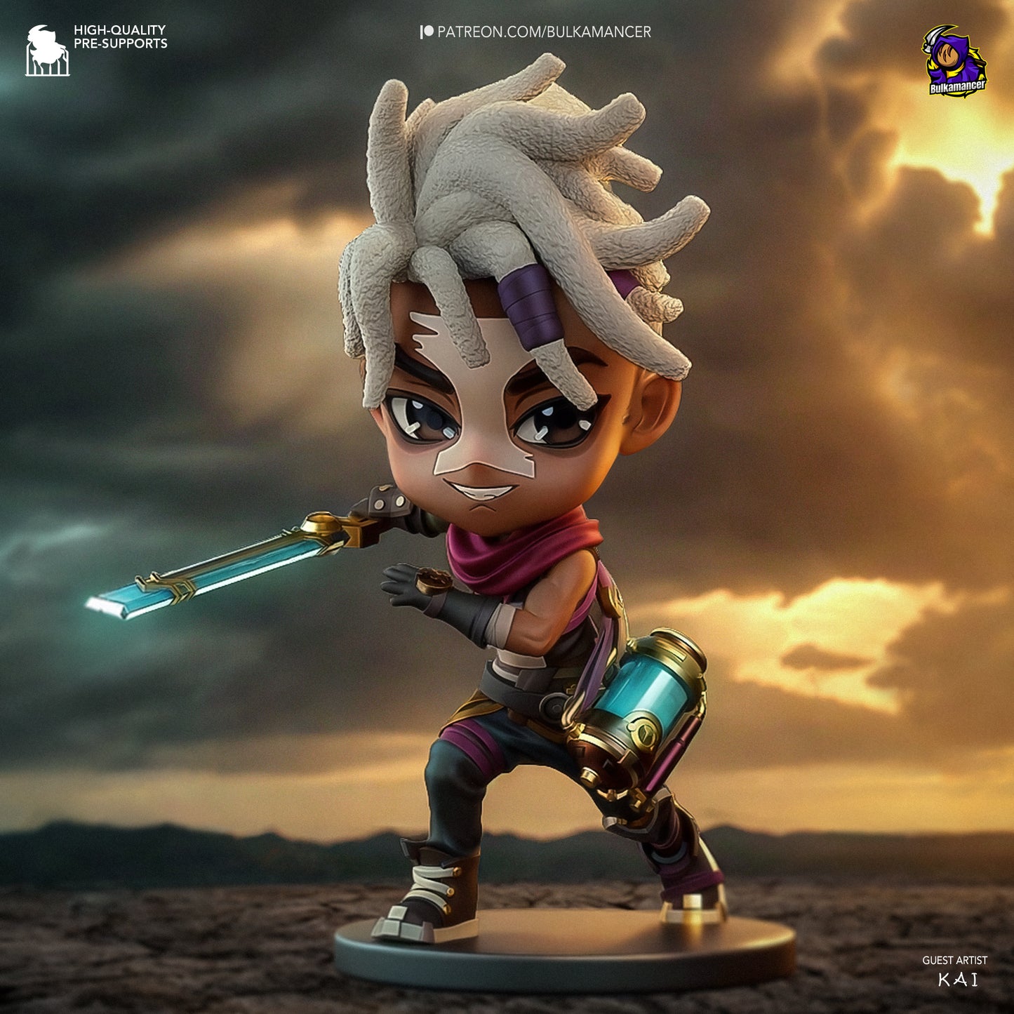 Bulkamancer Sculpts Arcane Chibi set - Arcane League of Legends