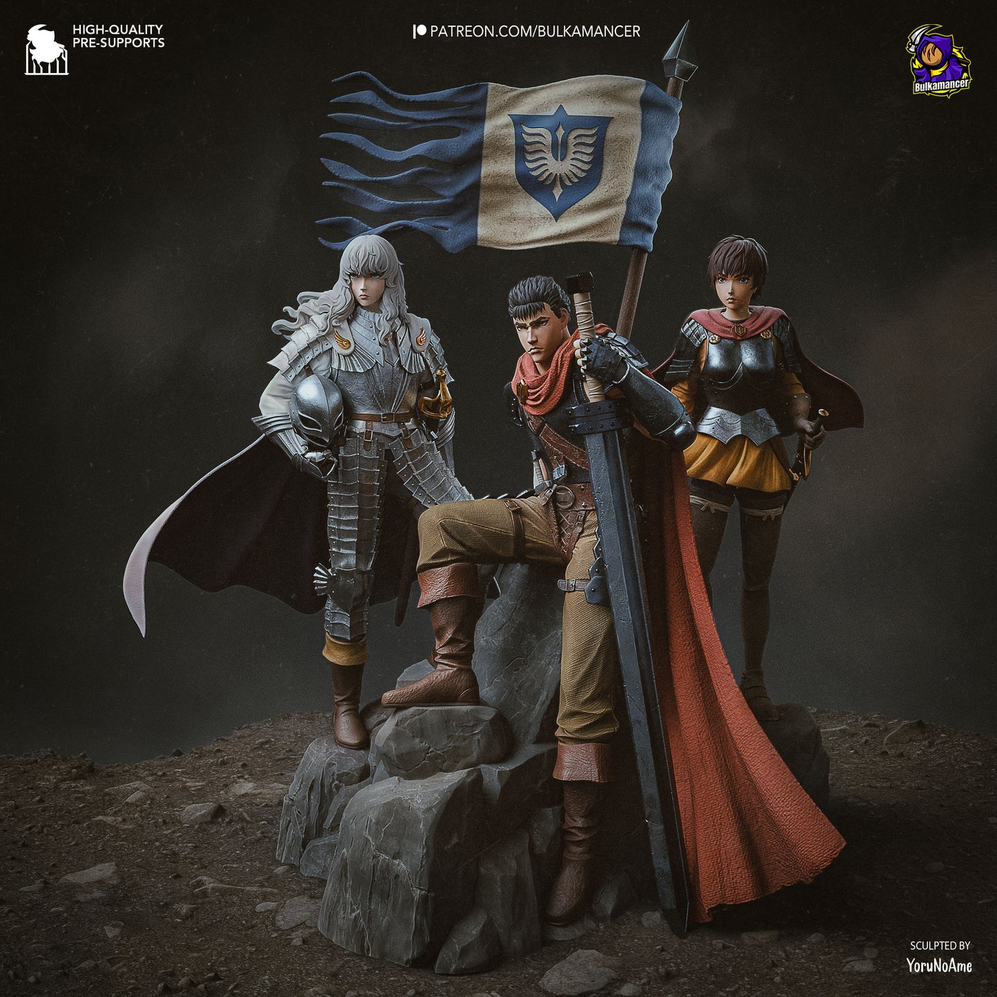 Bulkamancer Sculps Guts & Griffith & Casca  - Berserk: The Golden Age Arc