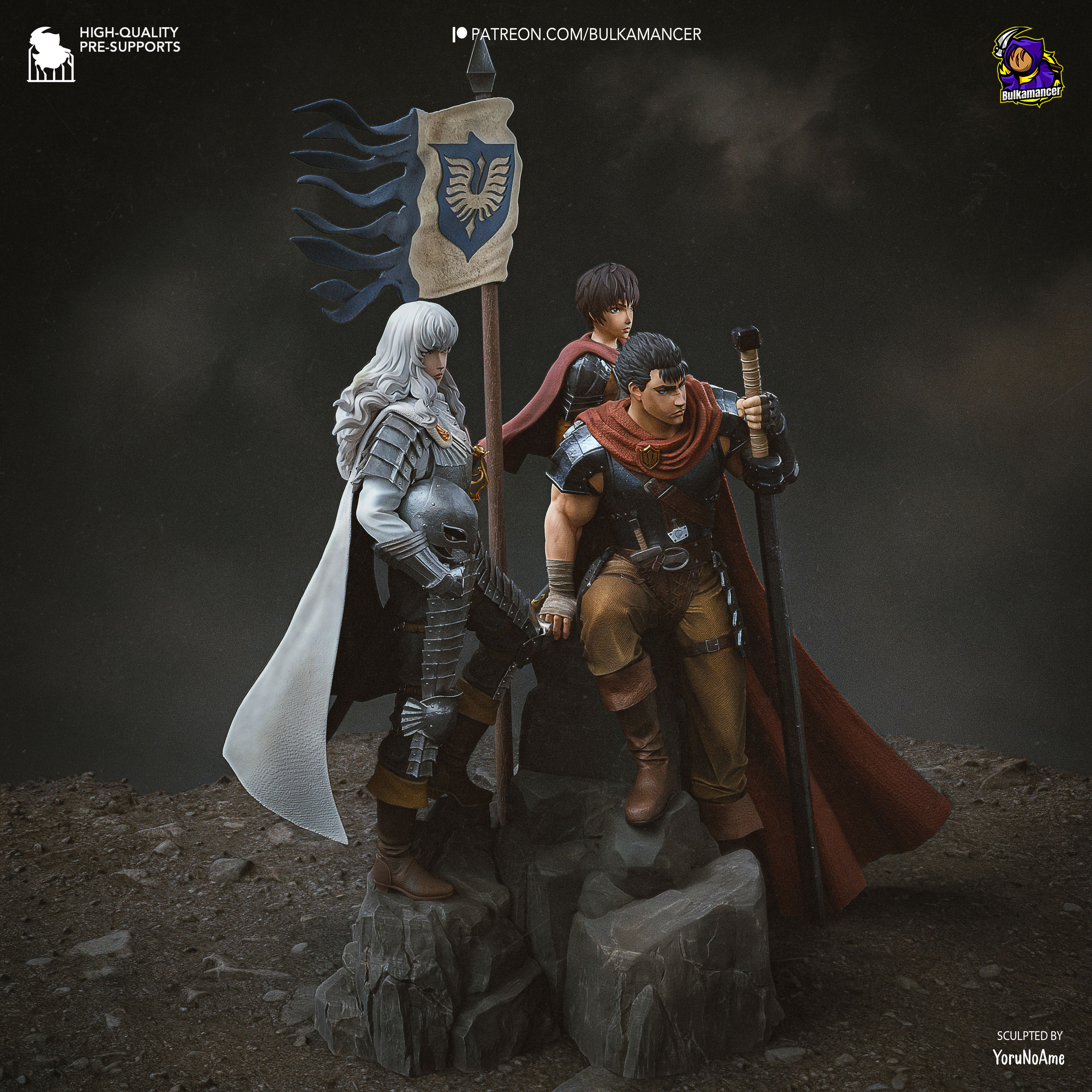 Bulkamancer Sculps Guts & Griffith & Casca - Berserk: The Golden