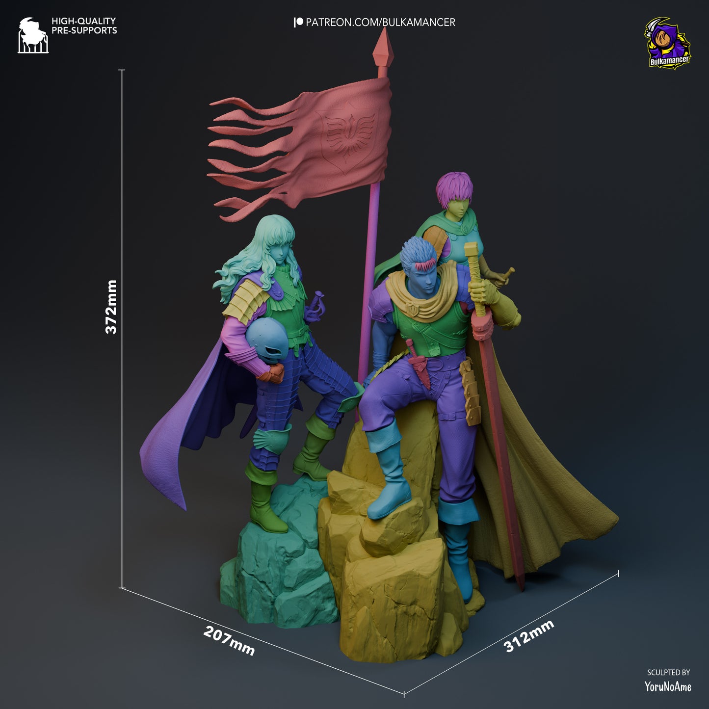 Bulkamancer Sculps Guts & Griffith & Casca  - Berserk: The Golden Age Arc