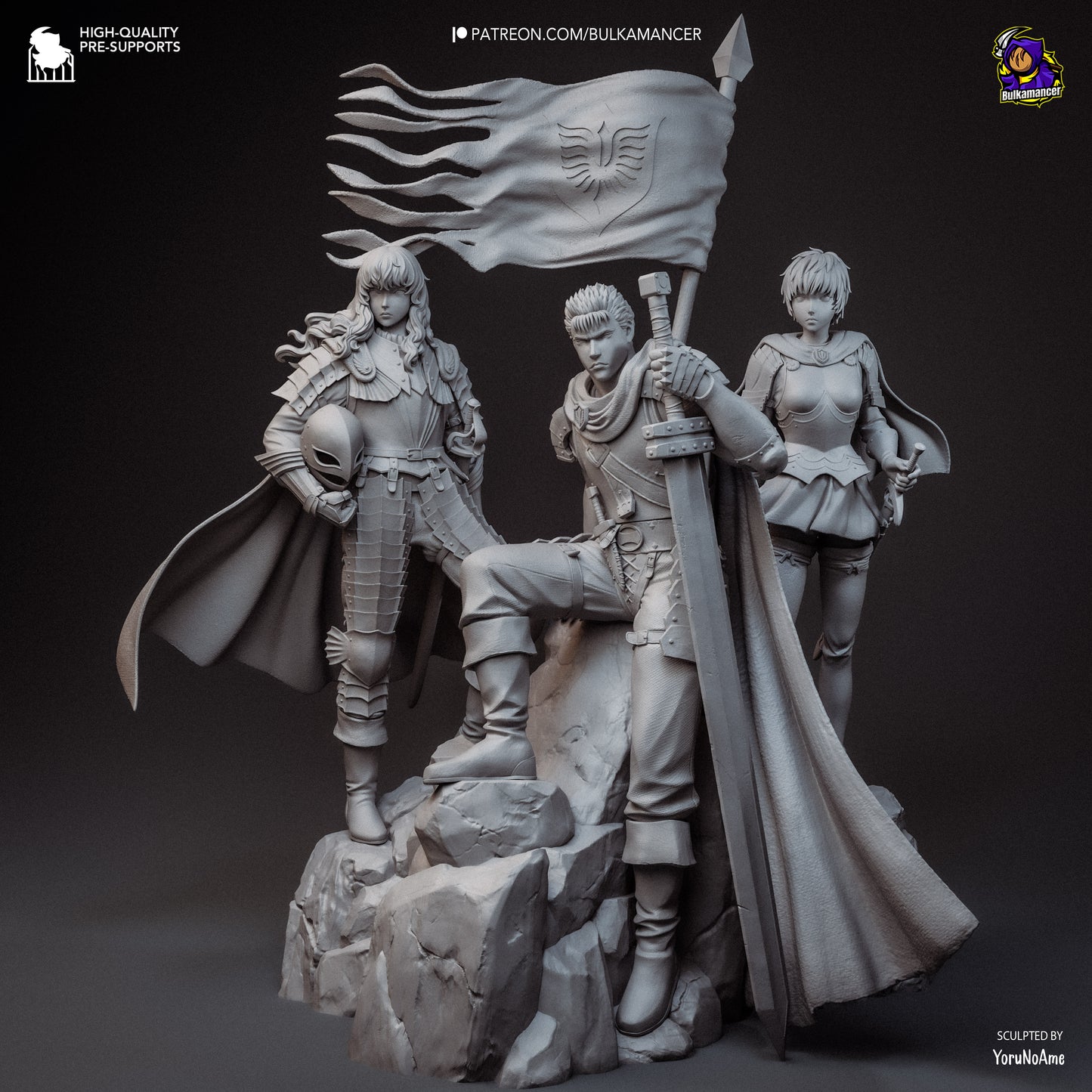 Bulkamancer Sculps Guts & Griffith & Casca  - Berserk: The Golden Age Arc