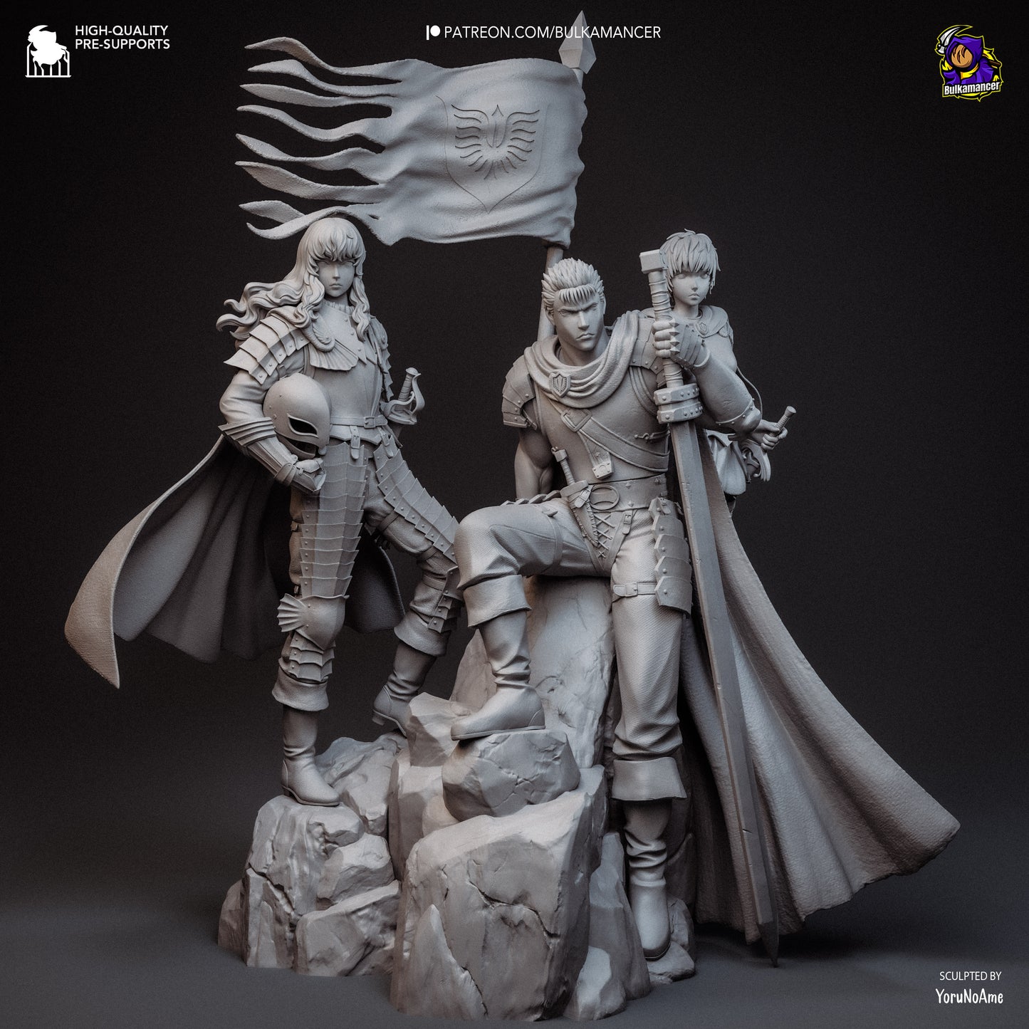 Bulkamancer Sculps Guts & Griffith & Casca  - Berserk: The Golden Age Arc