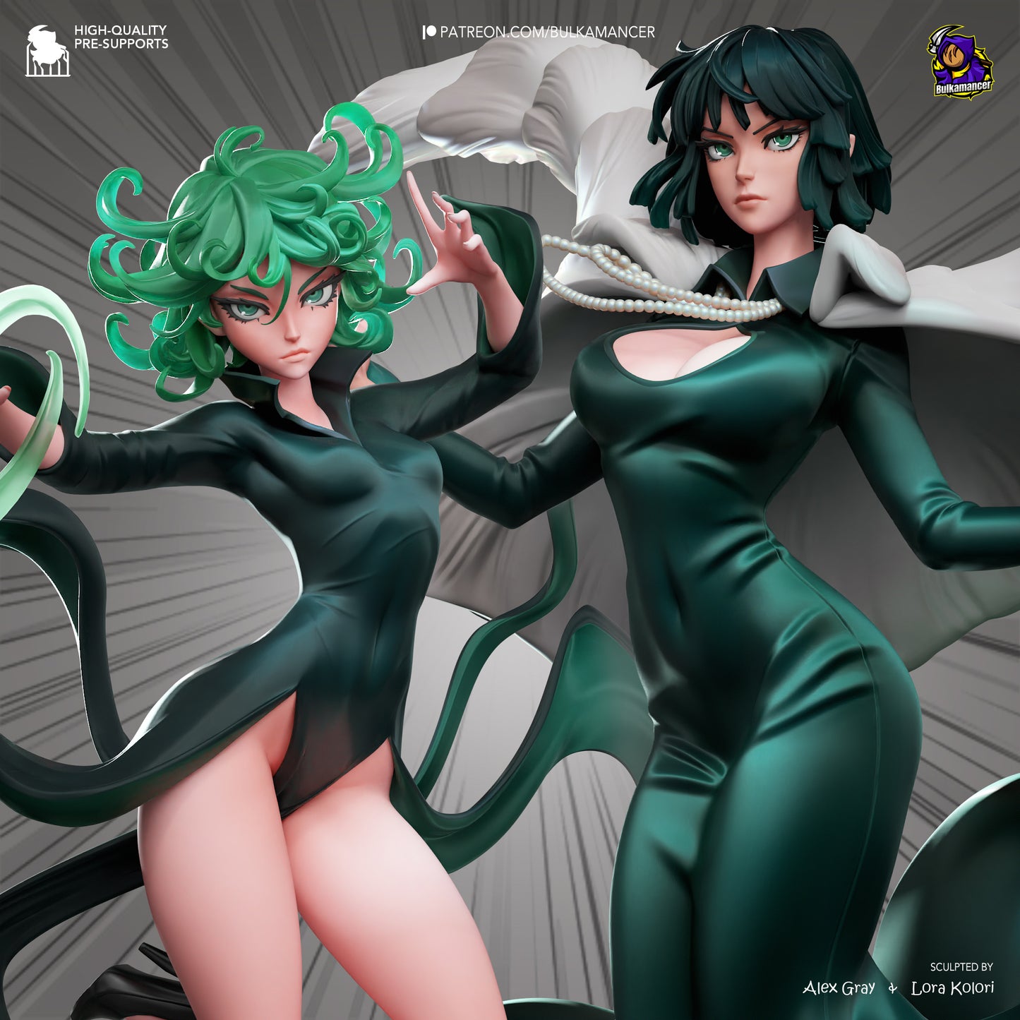 Bulkamancer Sculps  Fubuki and Tatsumaki - One Punch Man