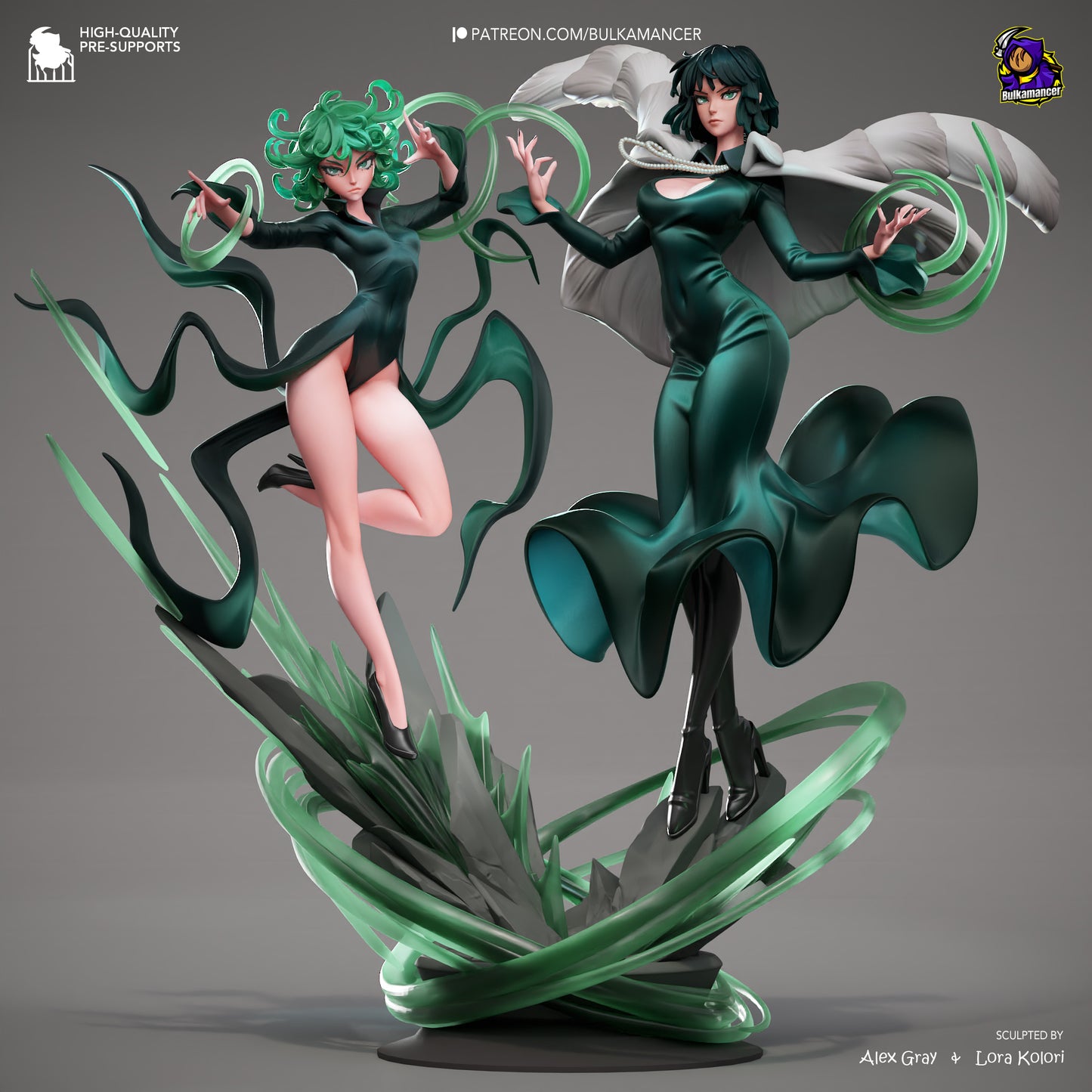 Bulkamancer Sculps  Fubuki and Tatsumaki - One Punch Man