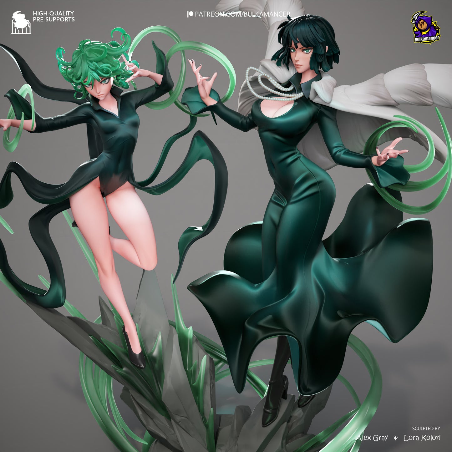 Bulkamancer Sculps  Fubuki and Tatsumaki - One Punch Man
