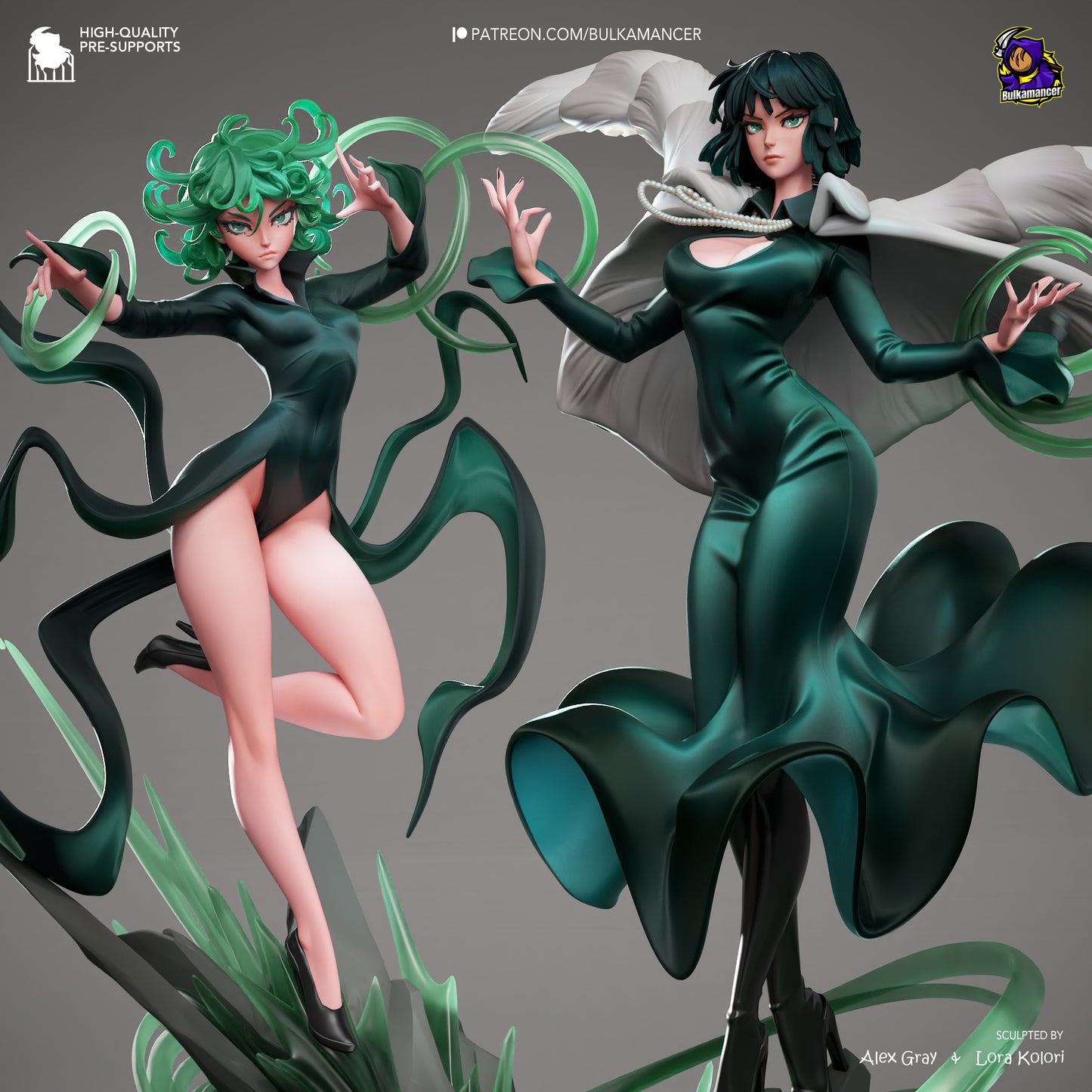 Bulkamancer Sculps  Fubuki and Tatsumaki - One Punch Man