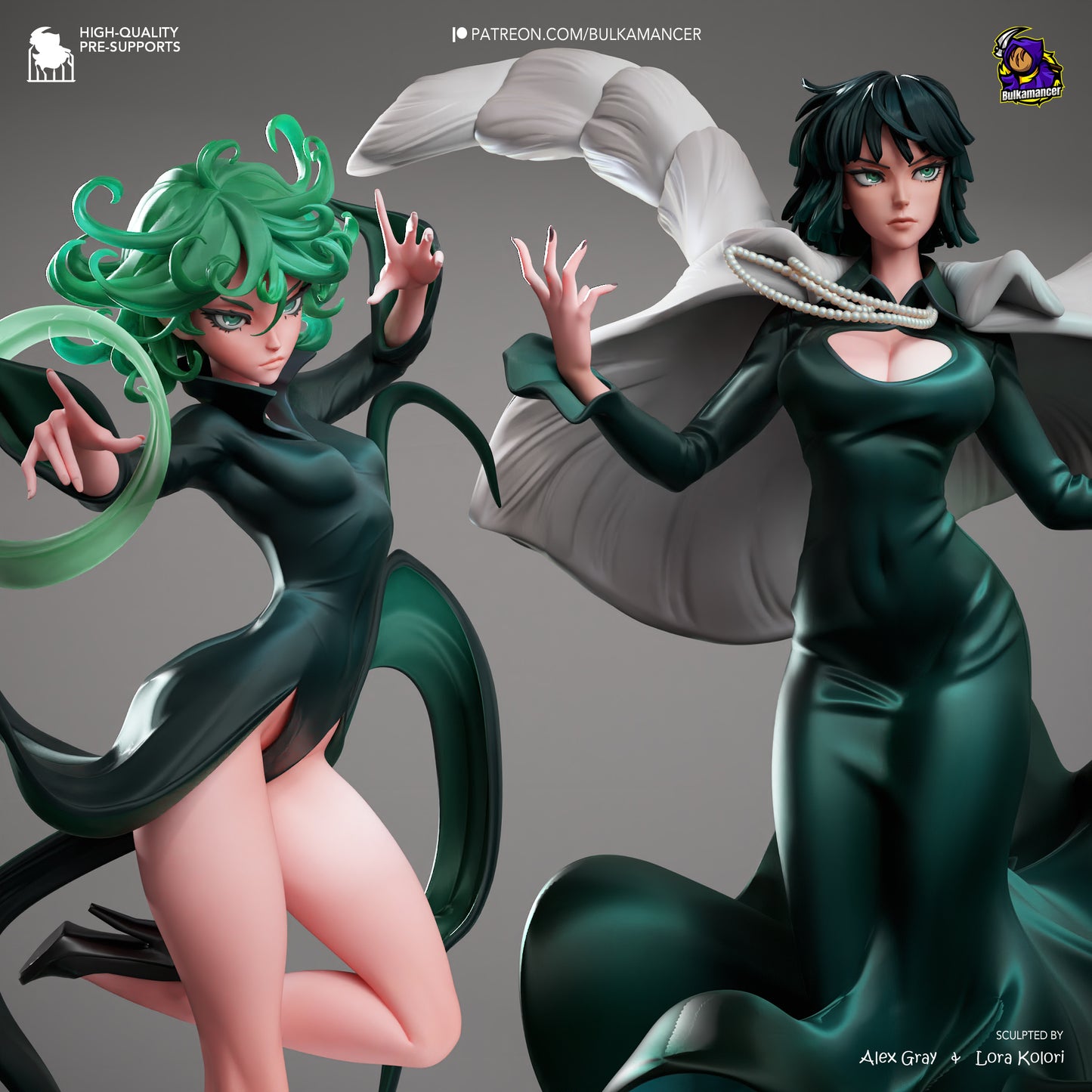Bulkamancer Sculps  Fubuki and Tatsumaki - One Punch Man