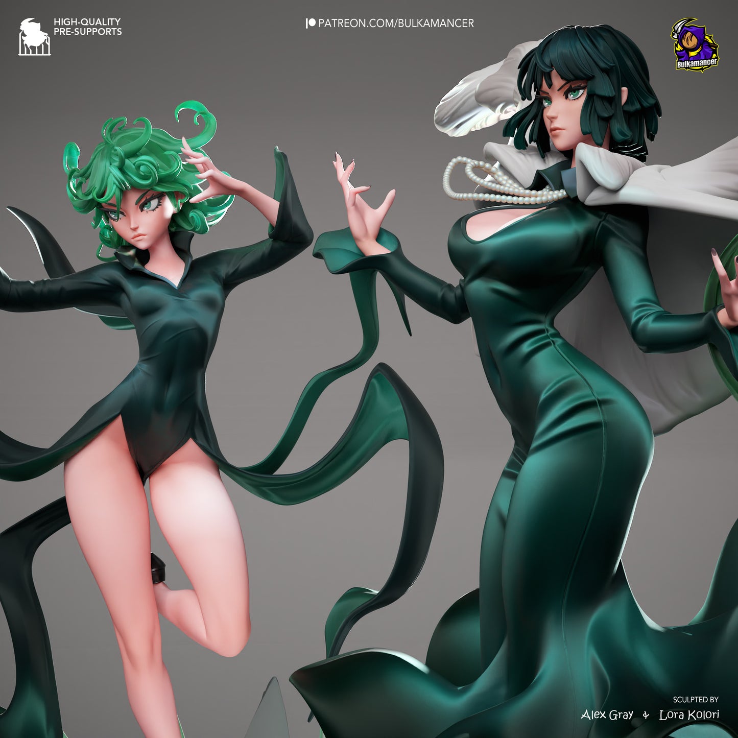 Bulkamancer Sculps  Fubuki and Tatsumaki - One Punch Man