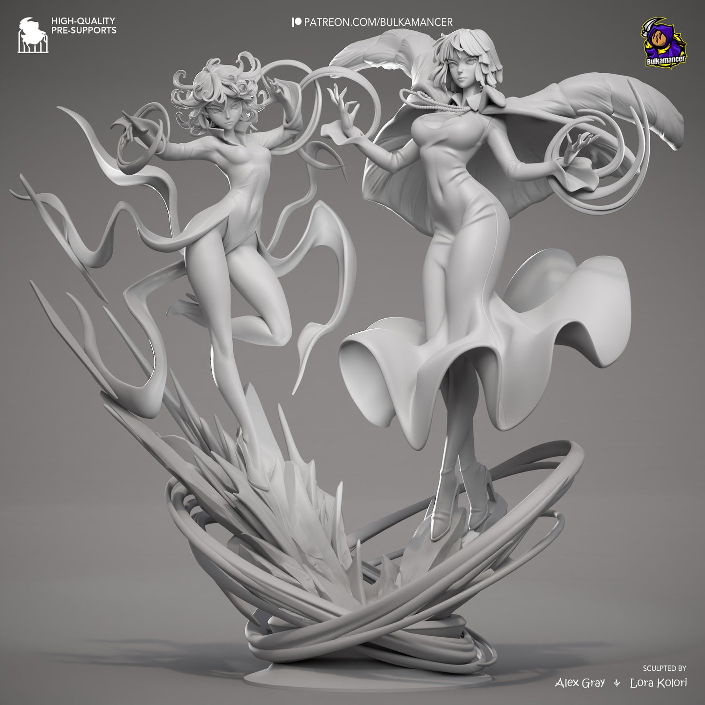 Bulkamancer Sculps  Fubuki and Tatsumaki - One Punch Man