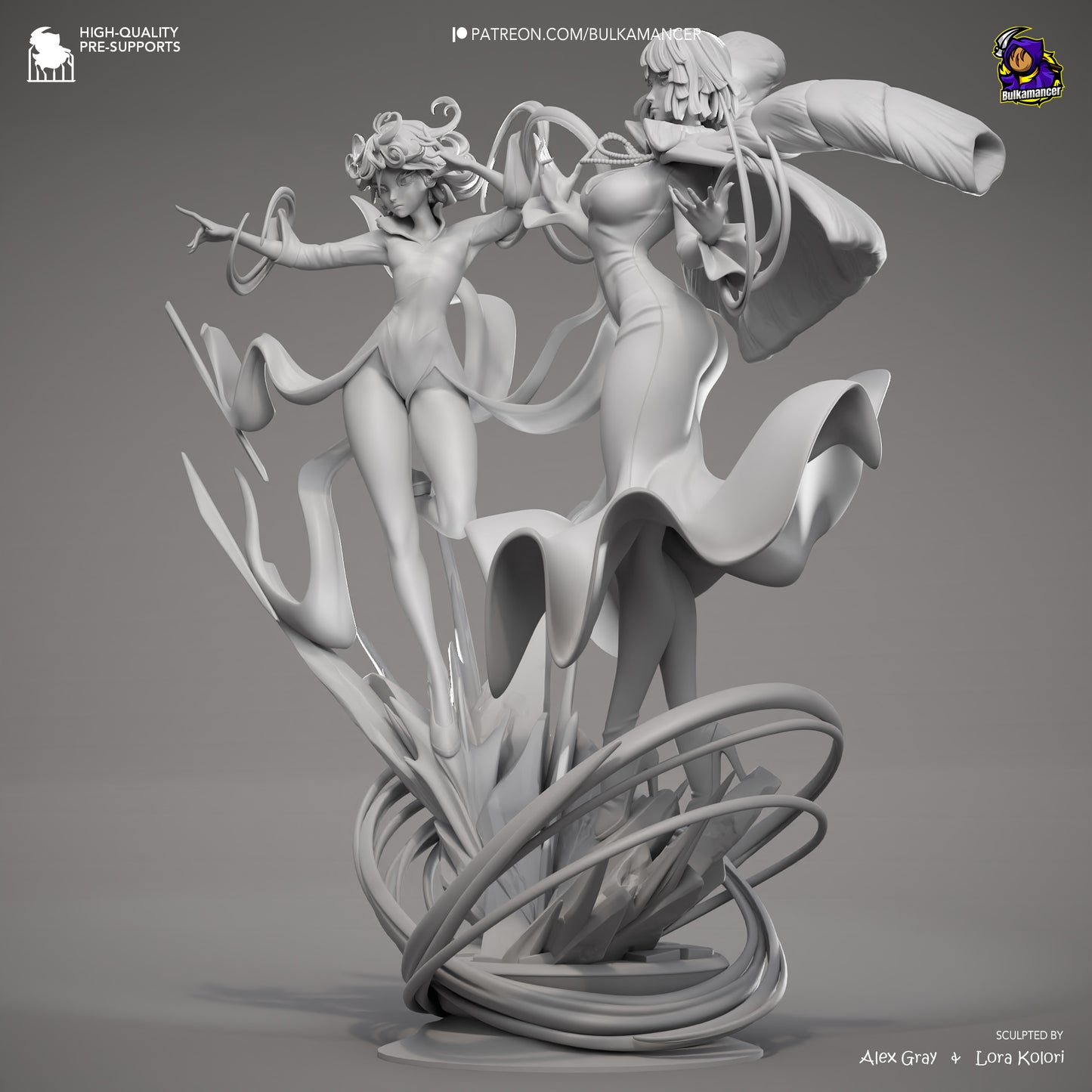 Bulkamancer Sculps  Fubuki and Tatsumaki - One Punch Man