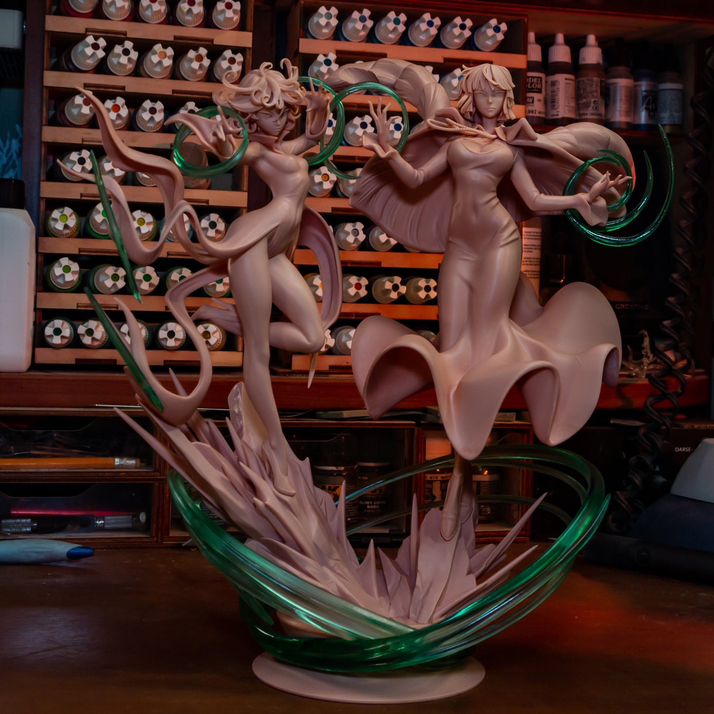 Bulkamancer Sculps  Fubuki and Tatsumaki - One Punch Man