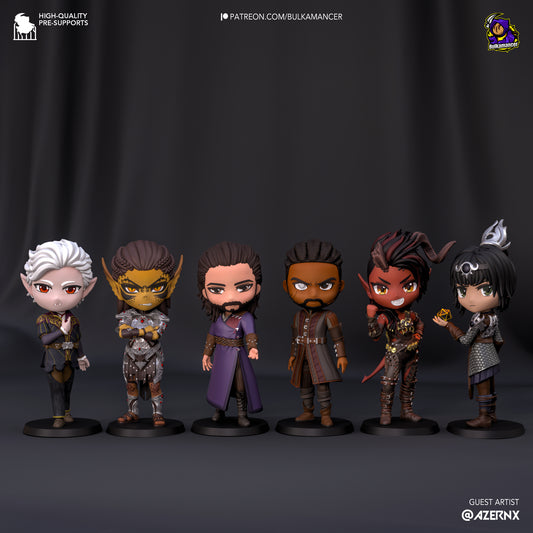 Baldur's Gate 3 Chibi Adventure Party