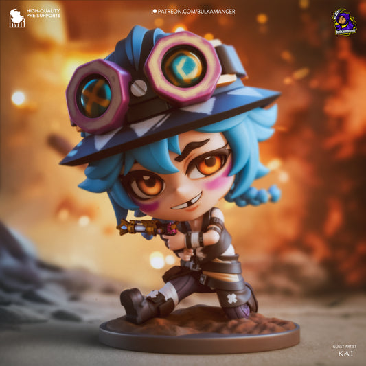 Bulkamancer Sculpts Arcane Chibi set - Arcane League of Legends