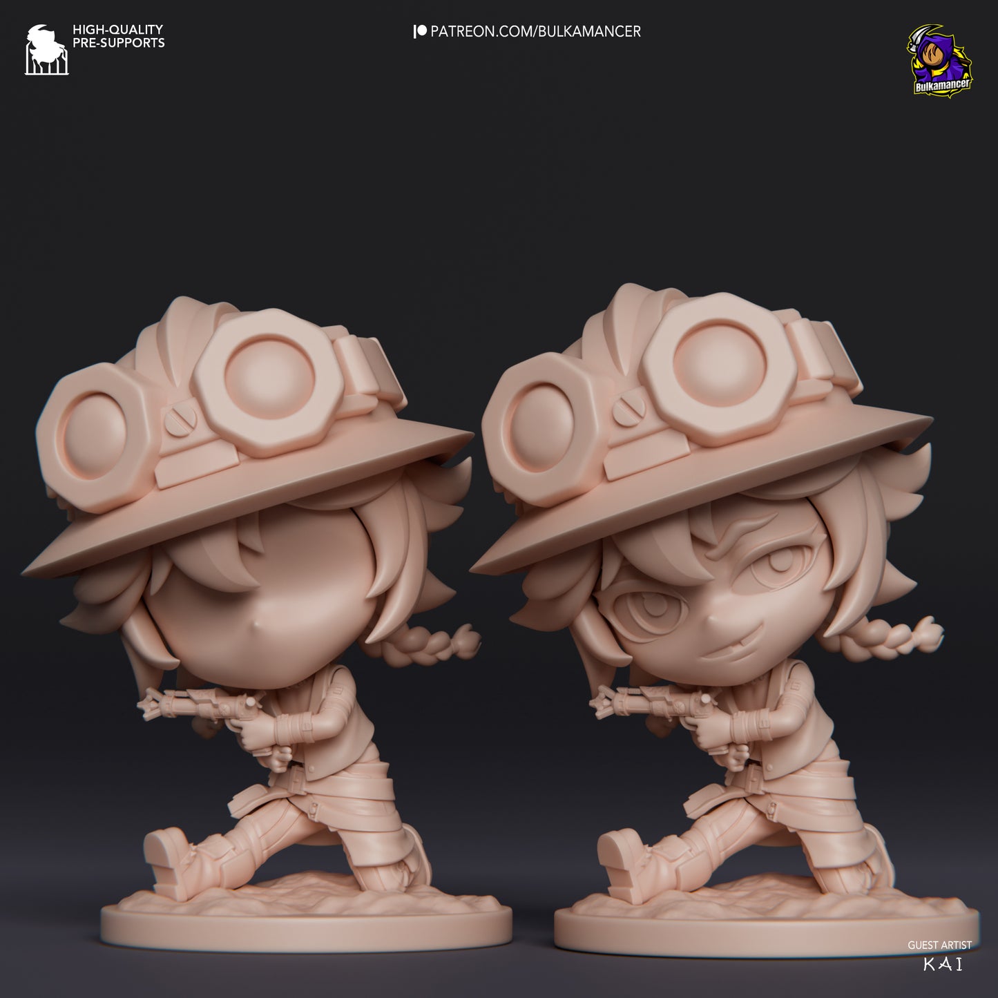 Bulkamancer Sculpts Arcane Chibi set - Arcane League of Legends