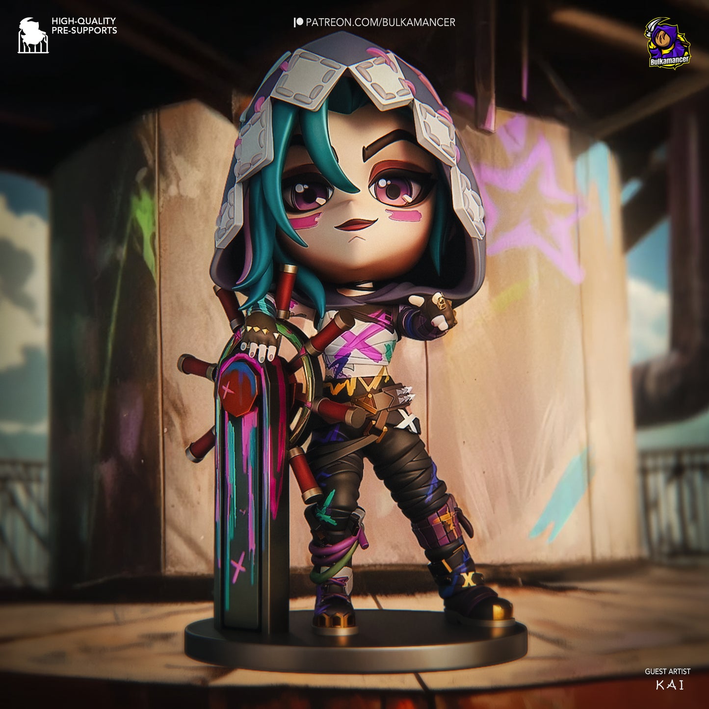 Bulkamancer Sculpts Arcane Chibi set - Arcane League of Legends