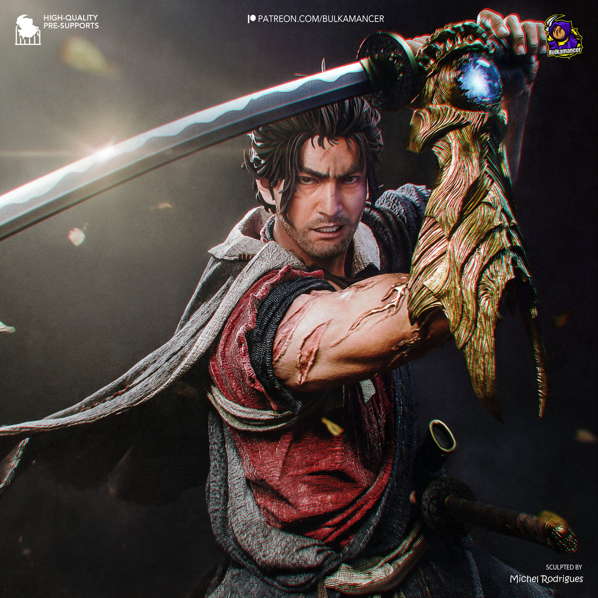Bulkamancer Sculps Miyamoto Musashi - Onimusha