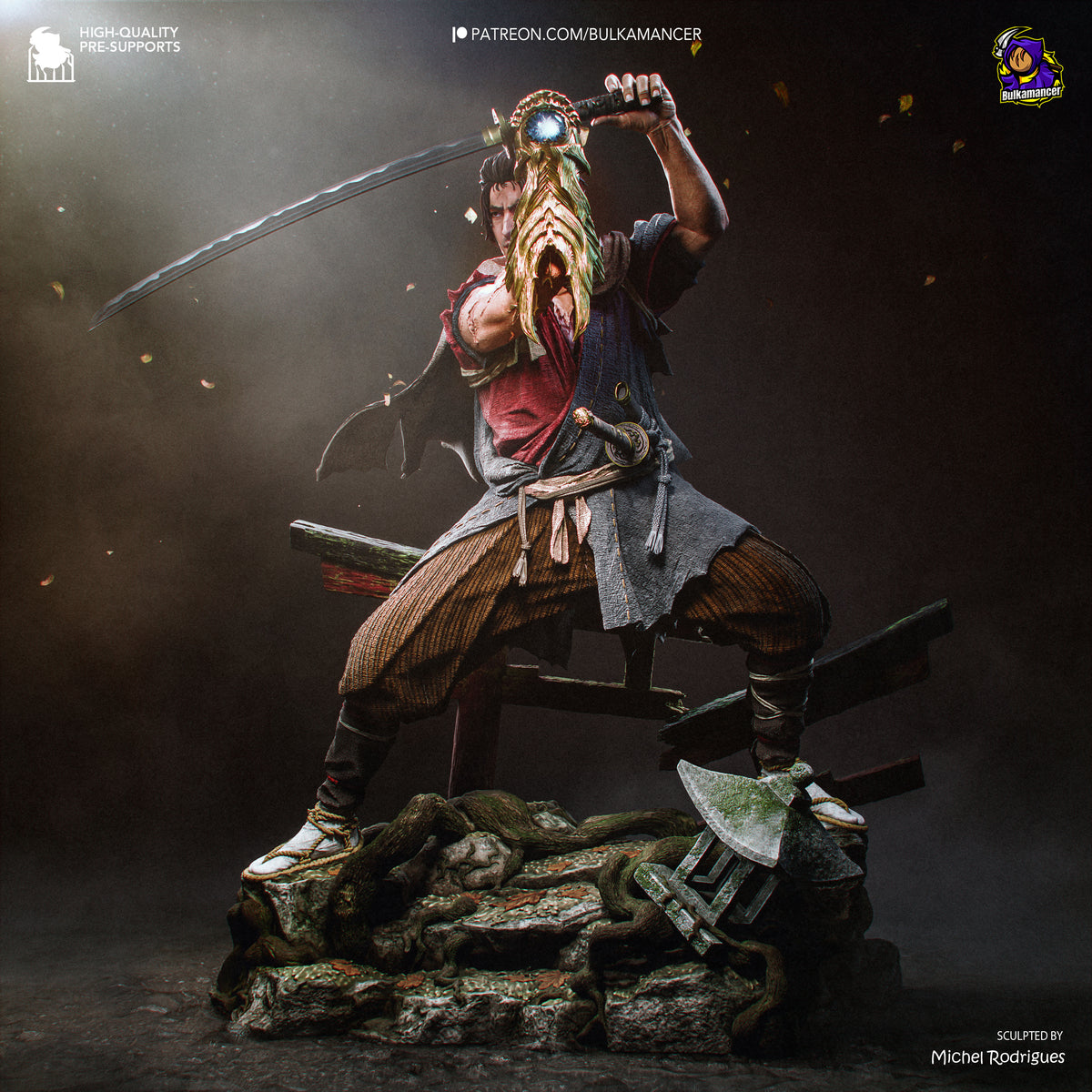 Bulkamancer Sculps Miyamoto Musashi - Onimusha
