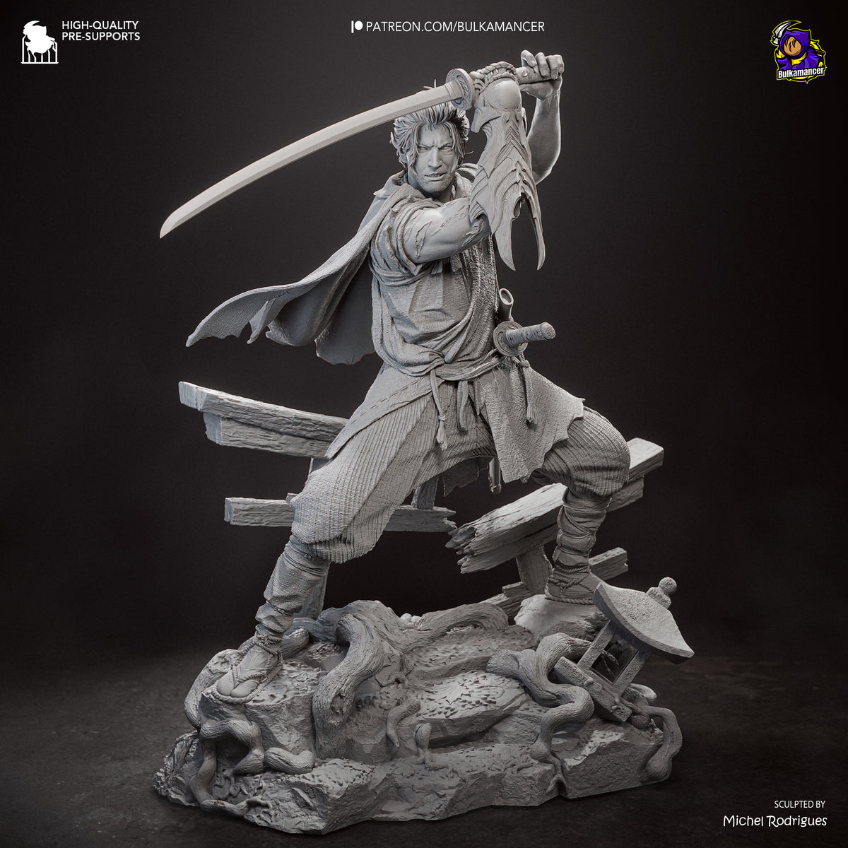 Bulkamancer Sculps Miyamoto Musashi - Onimusha