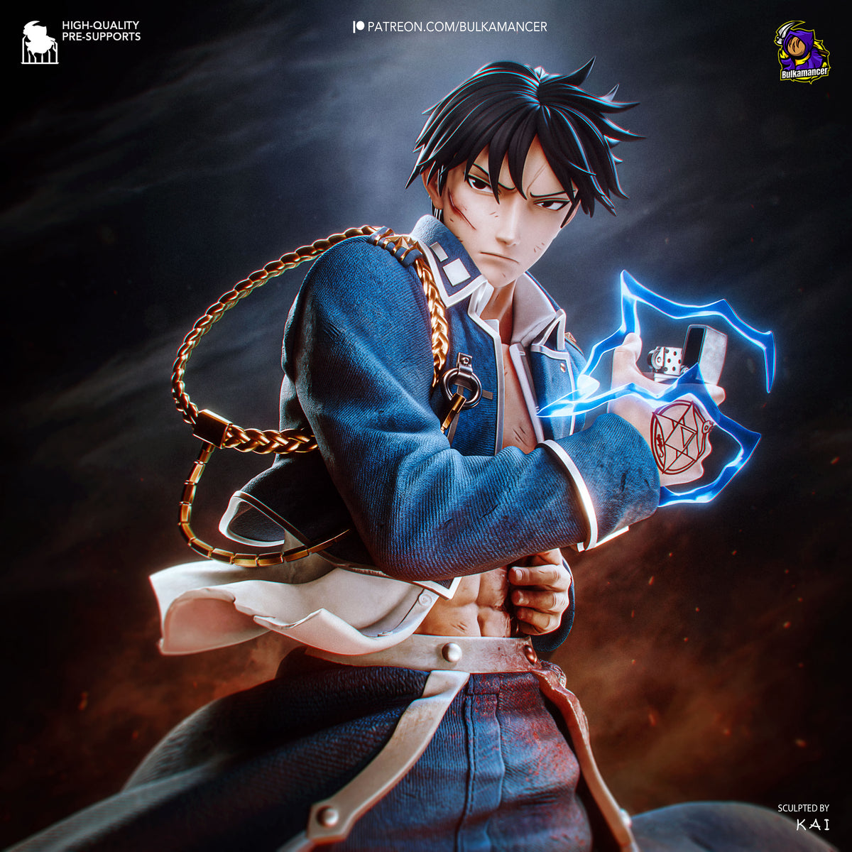 Bulkamancer Sculps Roy Mustang (singed) - Fullmetal Alchemist