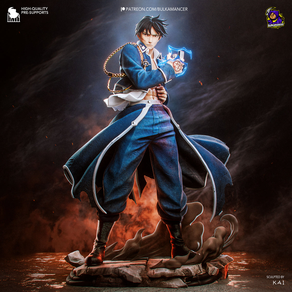 Bulkamancer Sculps Roy Mustang (singed) - Fullmetal Alchemist
