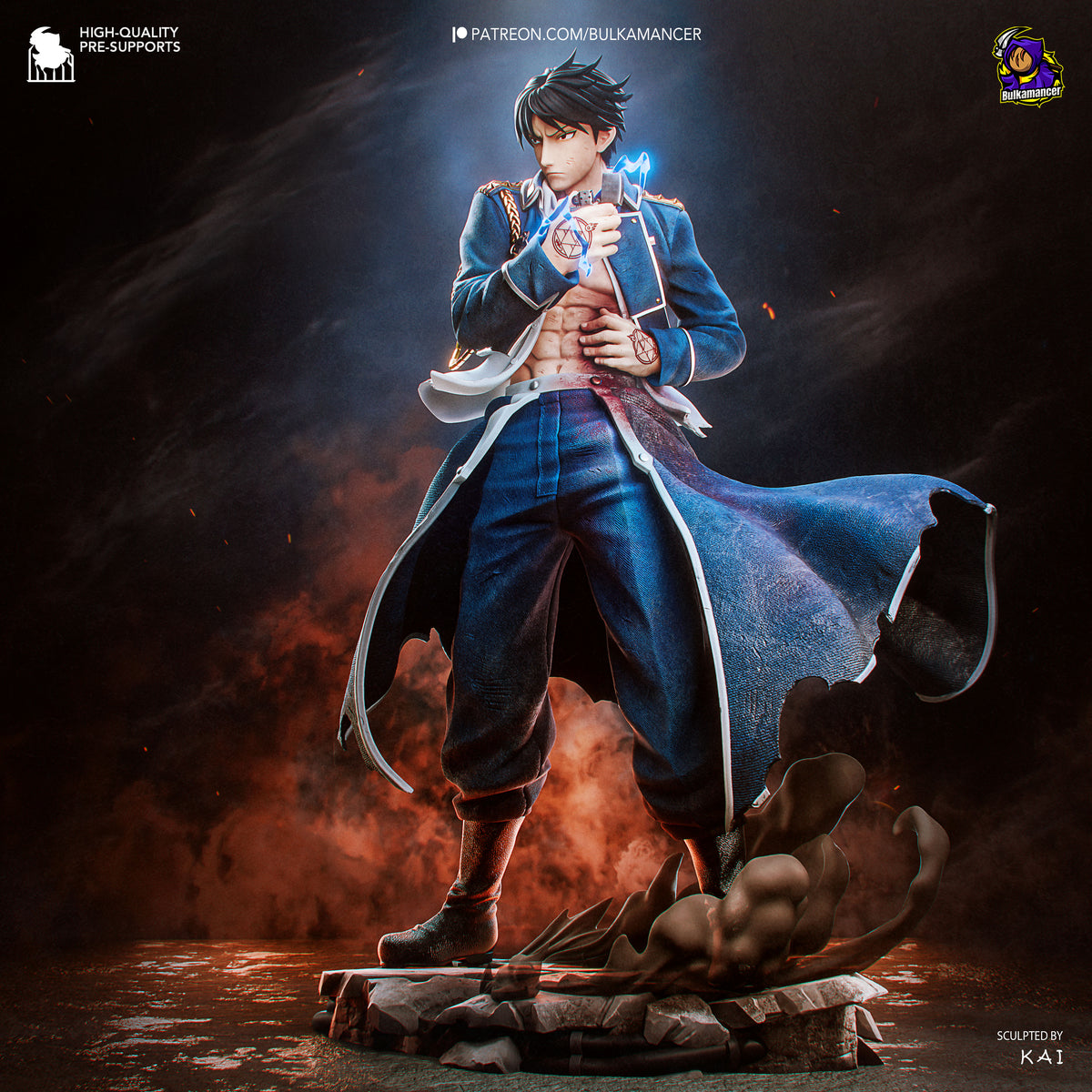 Bulkamancer Sculps Roy Mustang (singed) - Fullmetal Alchemist